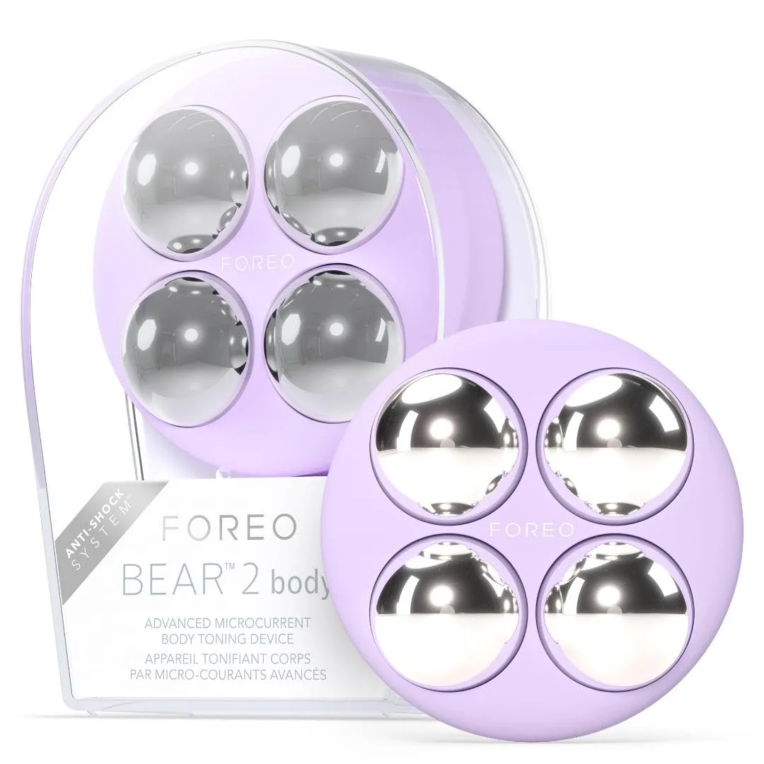 Foreo Bear 2 Body Advanced Microcurrent Body Sculpting Machine - массажер от целлюлита и для лимфодренажа, подтяжка и контурирование тела, повышает впитывание средств по уходу за кожей, цвет lavender, Lavander