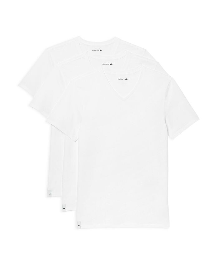 

Хлопковые футболки с V-образным вырезом, упаковка из 3 шт. Lacoste, Серый, Хлопковые футболки с V-образным вырезом, упаковка из 3 шт. Lacoste