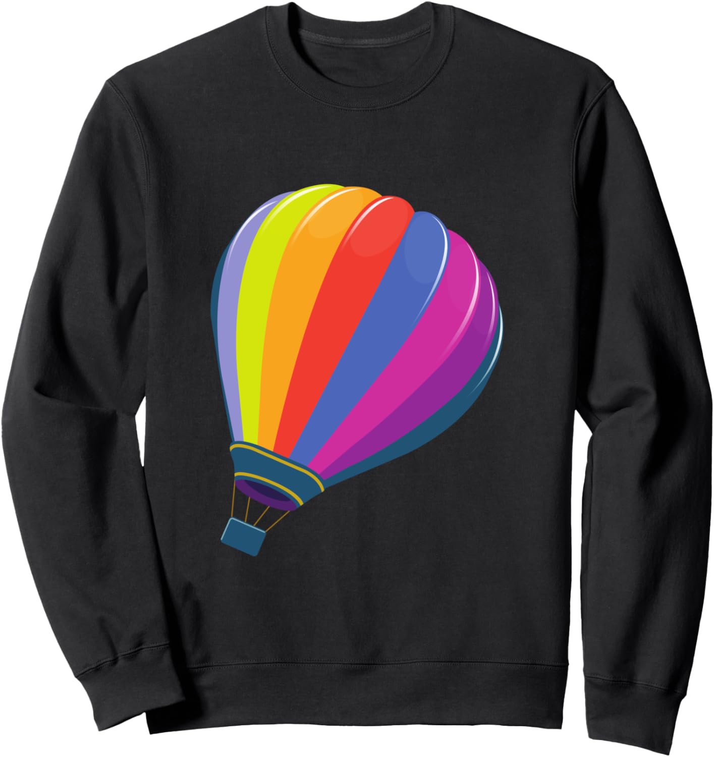 

Красочная толстовка в стиле ретро с изображением воздушного шара и фестиваля воздушных шаров Colorful Hot Air Balloon Ride Designs, черный