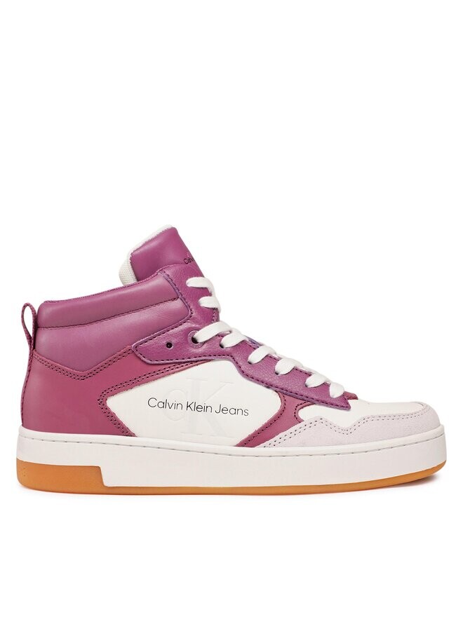 

Кроссовки Basket Cupsole Mid Lth Mono YW0YW00877 Calvin Klein, фиолетовый/белый