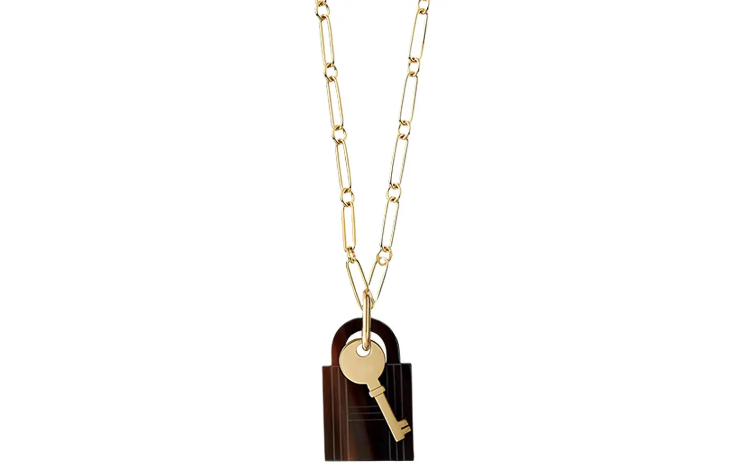 

Amulette Metal Necklaces Unisex HERMES, светло-золотой