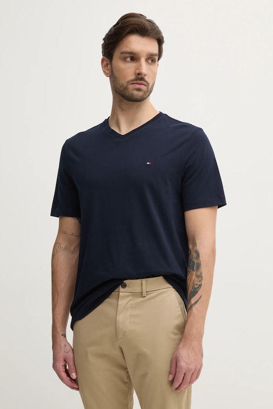 

Хлопковая футболка Tommy Hilfiger, темно-синий