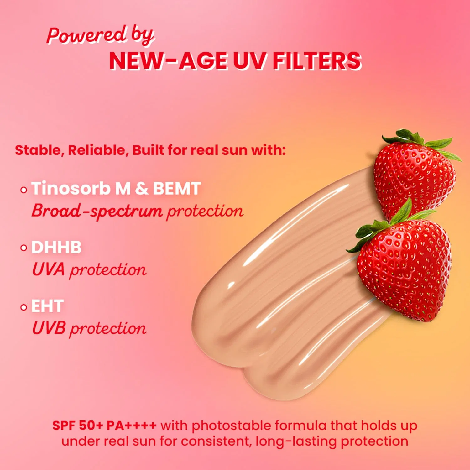 Тонирующий солнцезащитный крем «Strawberry Dew» SPF 50+ от Dot & Key Dot & Key — фото 3