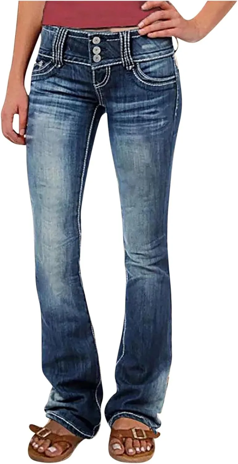 

Женские джинсы Bootcut Plus Size с высокой посадкой