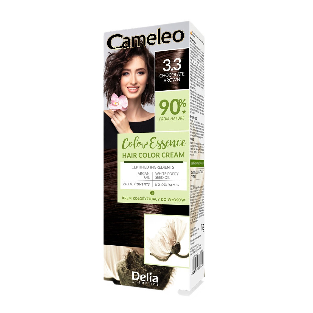 

Краска для волос Delia Cosmetics Cameleo Color Essence в тюбике оттенок 3.3 Шоколадно-коричневый 75 г