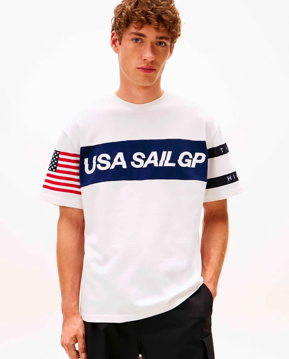 

Футболка с коротким рукавом для мужчин с принтом Tommy Hilfiger, белый