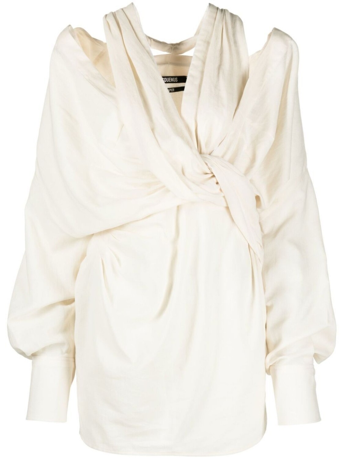 

Jacquemus платье мини La Robe Agui с драпировкой, серый
