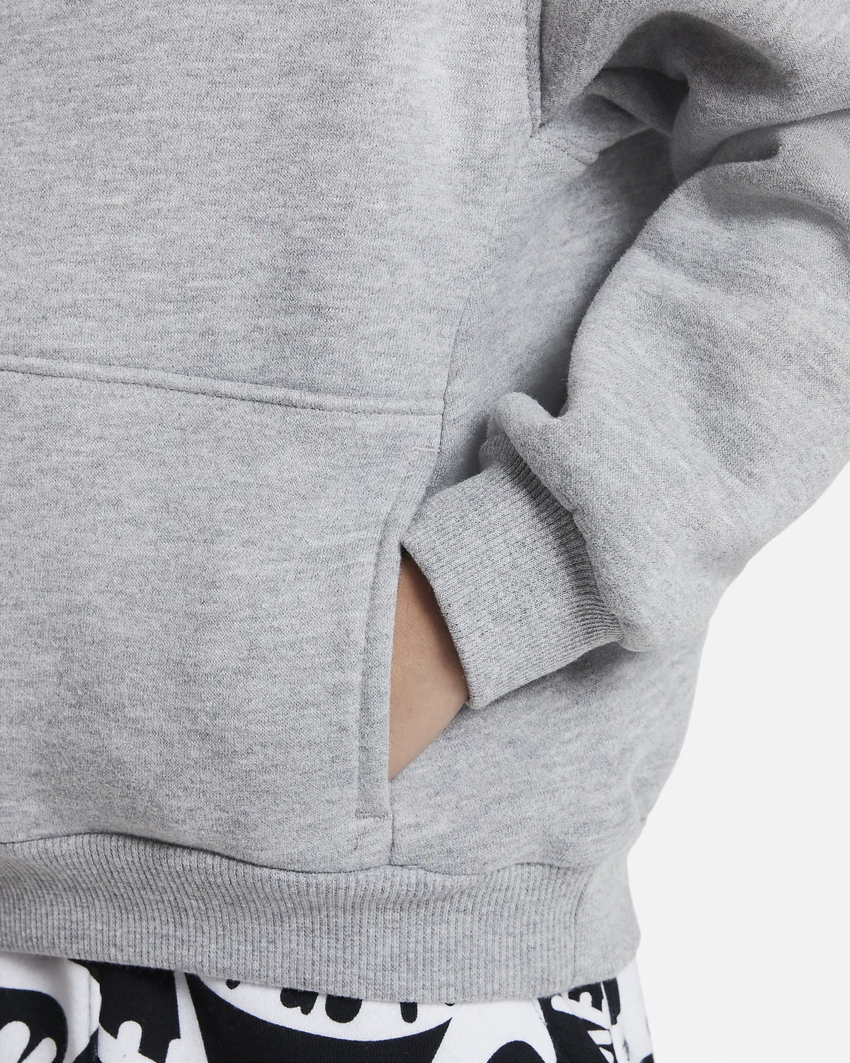 Детское флисовое худи Nike Sportswear Club, Dark Grey Heather — фото 4