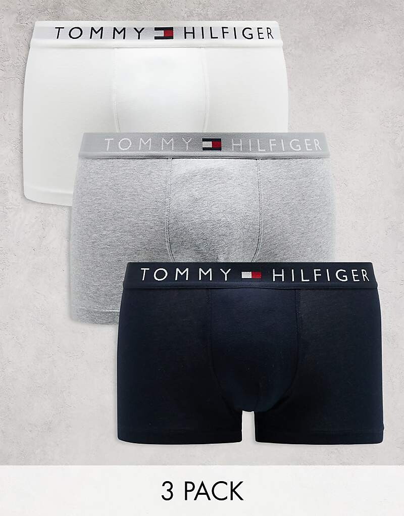 

Набор из трех боксеров Tommy Jeans Original темно-синего/серого/белого цвета