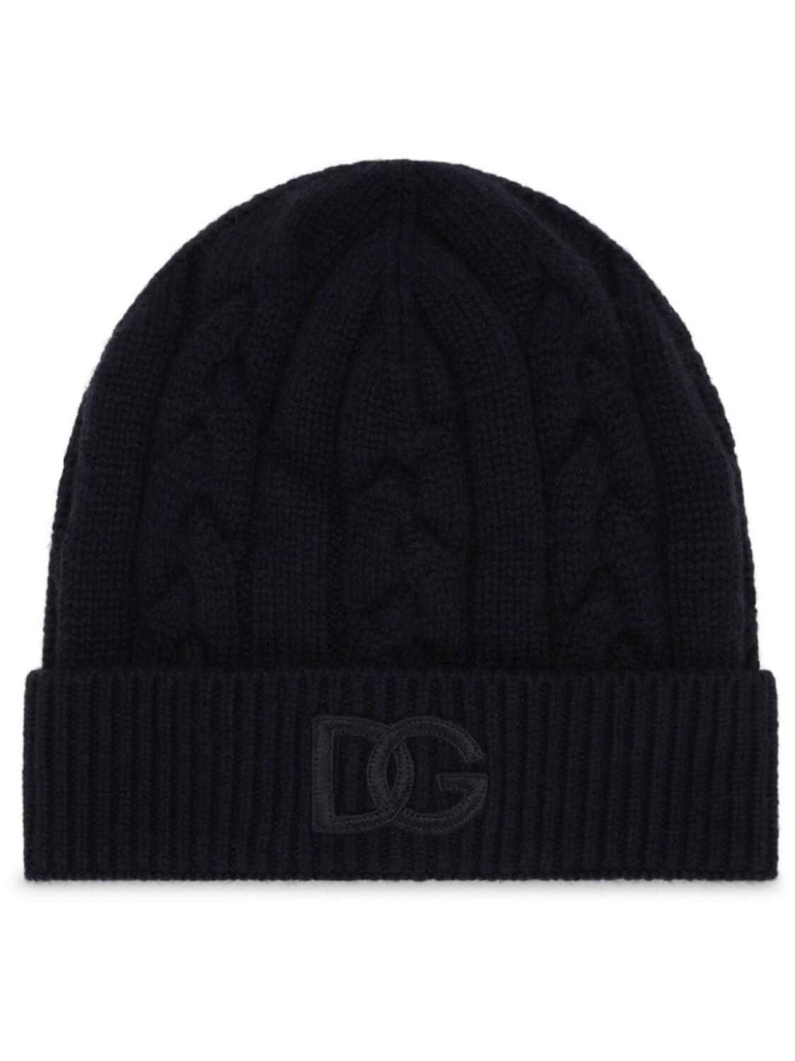 

Dolce & Gabbana шапка бини в рубчик с вышитым логотипом, черный