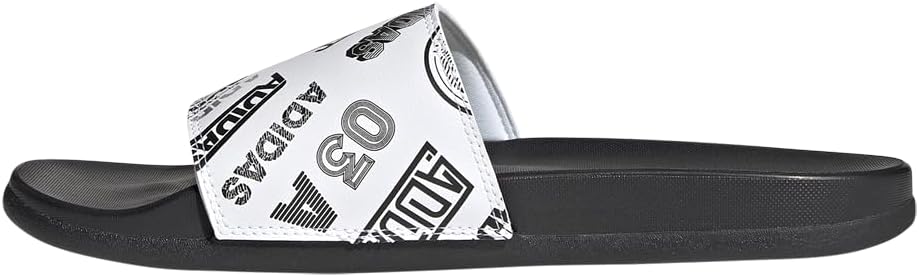 Шлепанцы adidas Adilette Comfort (унисекс), белый/черный — фото 3