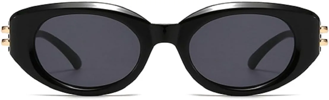 

Винтажные овальные женские солнцезащитные очки UV400, модные градиентные солнцезащитные очки UV400, мужские панк-солнцезащитные очки LH243 Melrose, Black