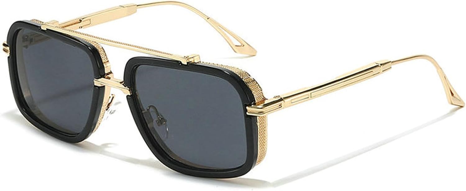 

Солнцезащитные очки Willochra Fashion 70-х годов в стиле «пилот» для женщин и мужчин, ретро-очки большого размера квадратной формы, винтажные металлические солнцезащитные очки для улицы с защитой от УФ-излучения UV400, C1