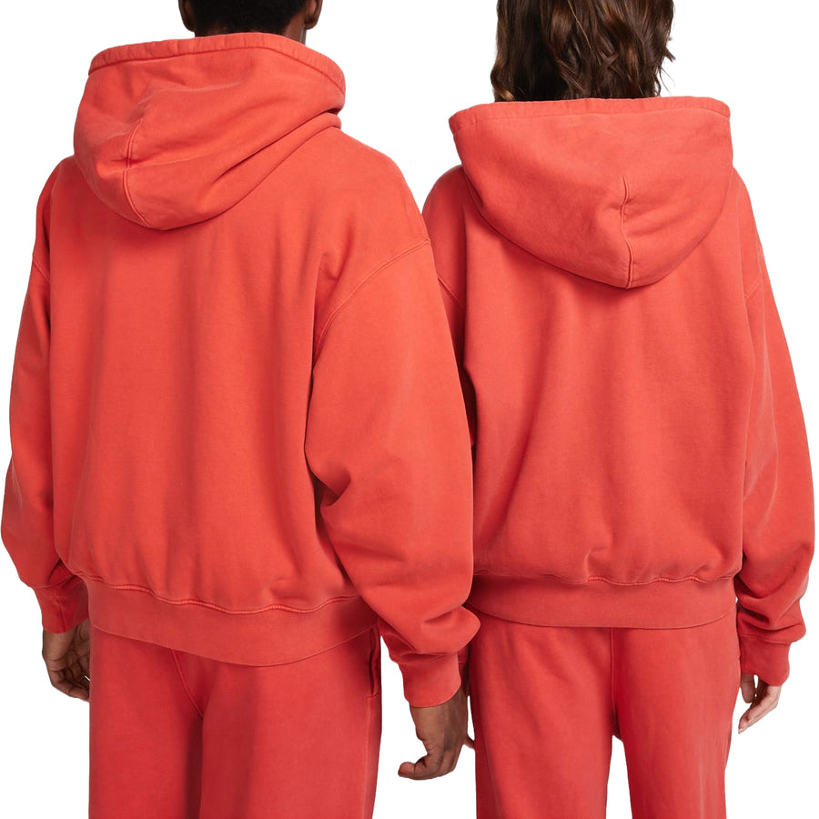 Куртка Nike x Stussy Pigment Dyed Fleece Zip Hoodie 'Habanero Red', красный — фото 4