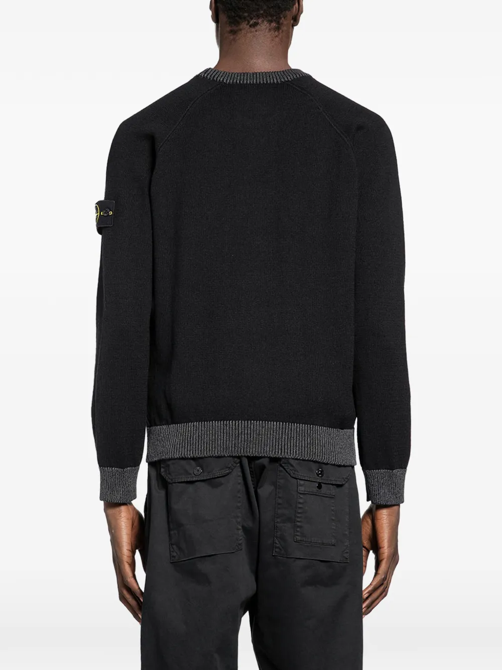 Свитер с круглым вырезом Stone Island, черный — фото 3