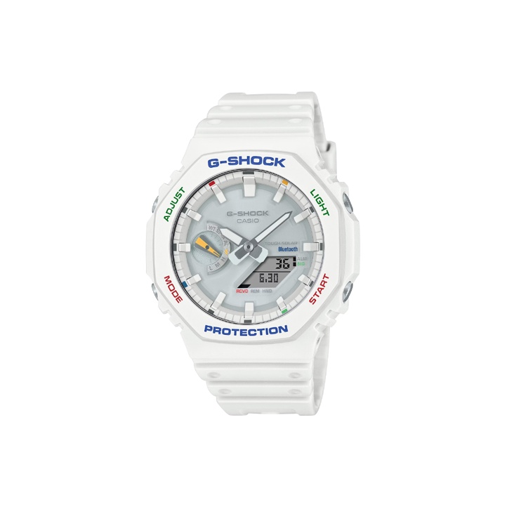 

CASIO Часы Unisex Liquid Crystal/Analog Dual Display Series Silver Watch GA-B2100FC-7A, Silver Dial