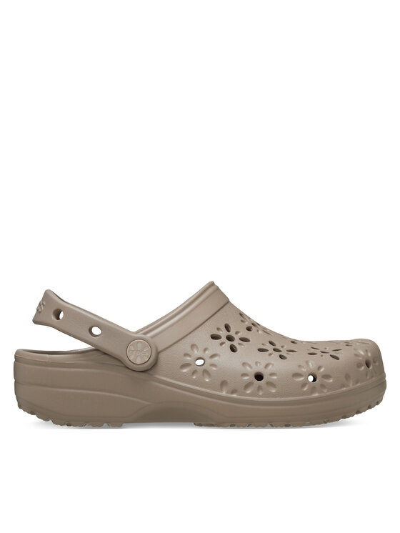 Мюли Classic Floral Cut Out Clog 210927 Crocs, коричневый