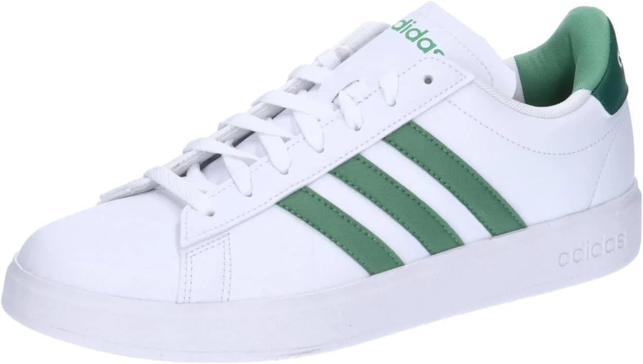 Мужские кроссовки Adidas Low Grand Court 2.0, Ftwr White Preloved Green Collegiate Green