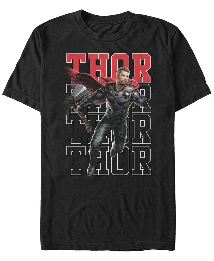 

Мужская футболка с короткими рукавами Marvel Thor Ragnarok Thor Heroic Shot Fifth Sun, черный
