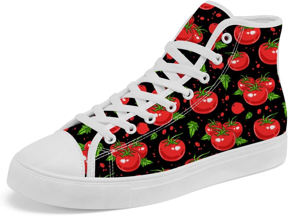 

Кеды на высокой подошве Chebing с томатом, высокие тканевые кроссовки, спортивные туфли на шнуровке для женщин и мужчин, черный