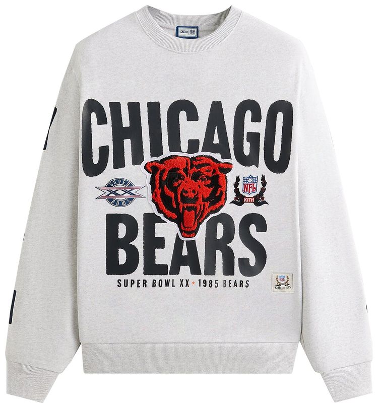 

Свитшот Kith For The NFL Chicago Bears 1985 Vintage Crewneck, серый