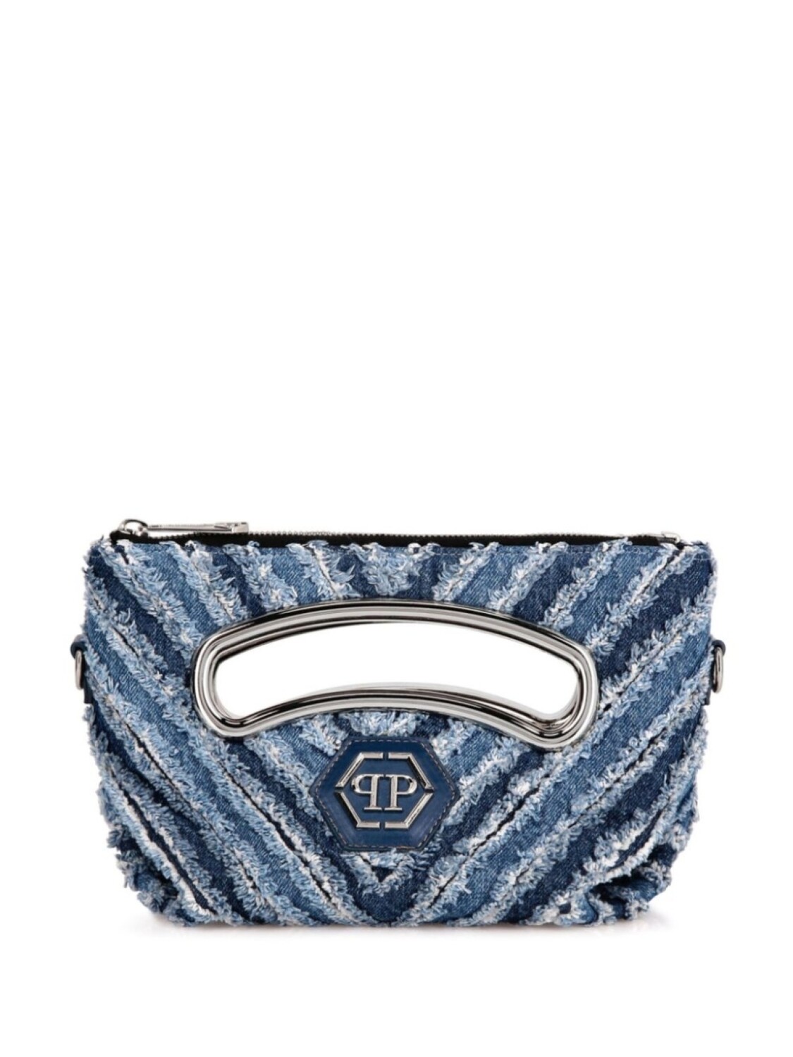 

Маленькая сумка-тоут Denim Philipp Plein, синий