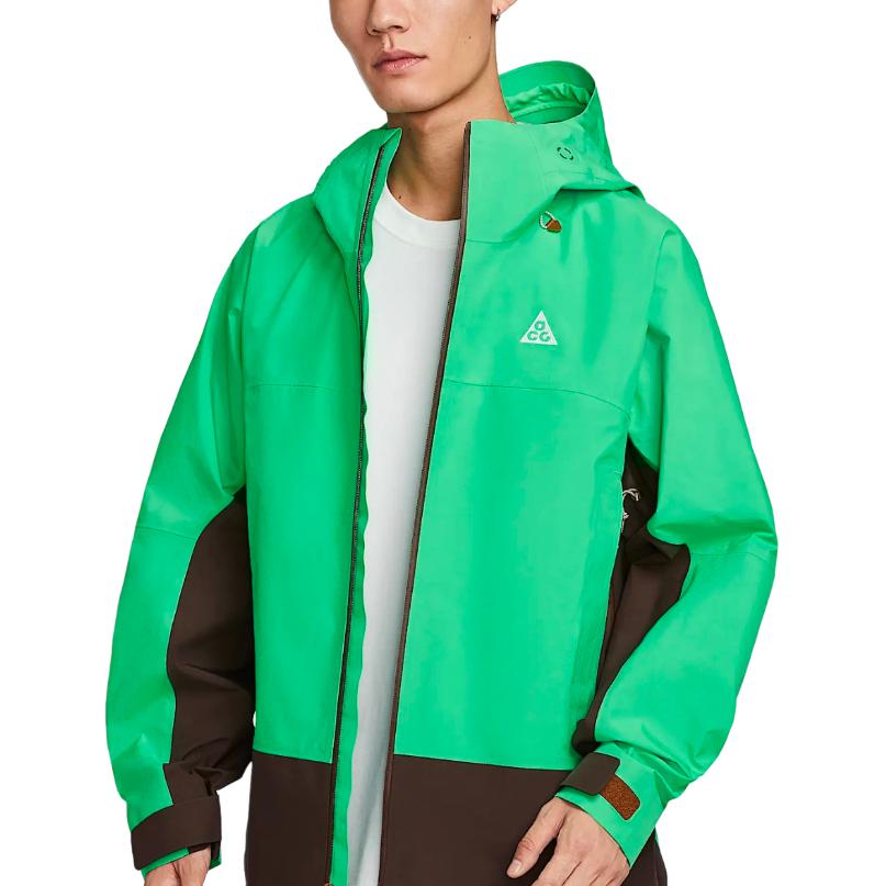 

Nike Ветровка ACG водонепроницаемая и ветрозащитная унисекс, Surprise Green/Baroque Brown/Mountain White