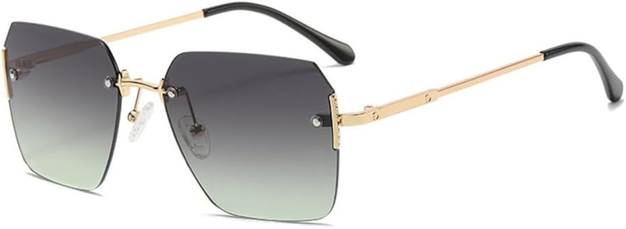 

Модная коллекция 2027 года: женские солнцезащитные очки без оправы в стиле ретро с градиентной металлической оправой, мужские очки для рыбалки и активного отдыха MTZJH, 2