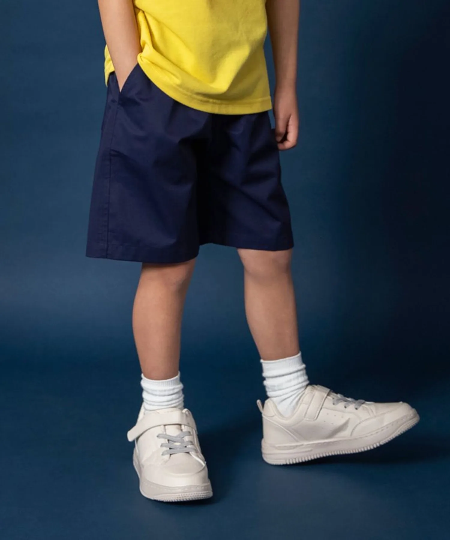 Детские хлопковые шорты с вышивкой U.S. POLO ASSN. branshes тёмно-синие