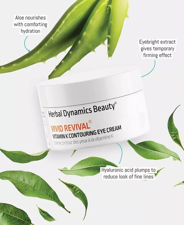 Осветляющий крем для век с витамином К и зеленым чаем Herbal Dynamics Beauty — фото 4