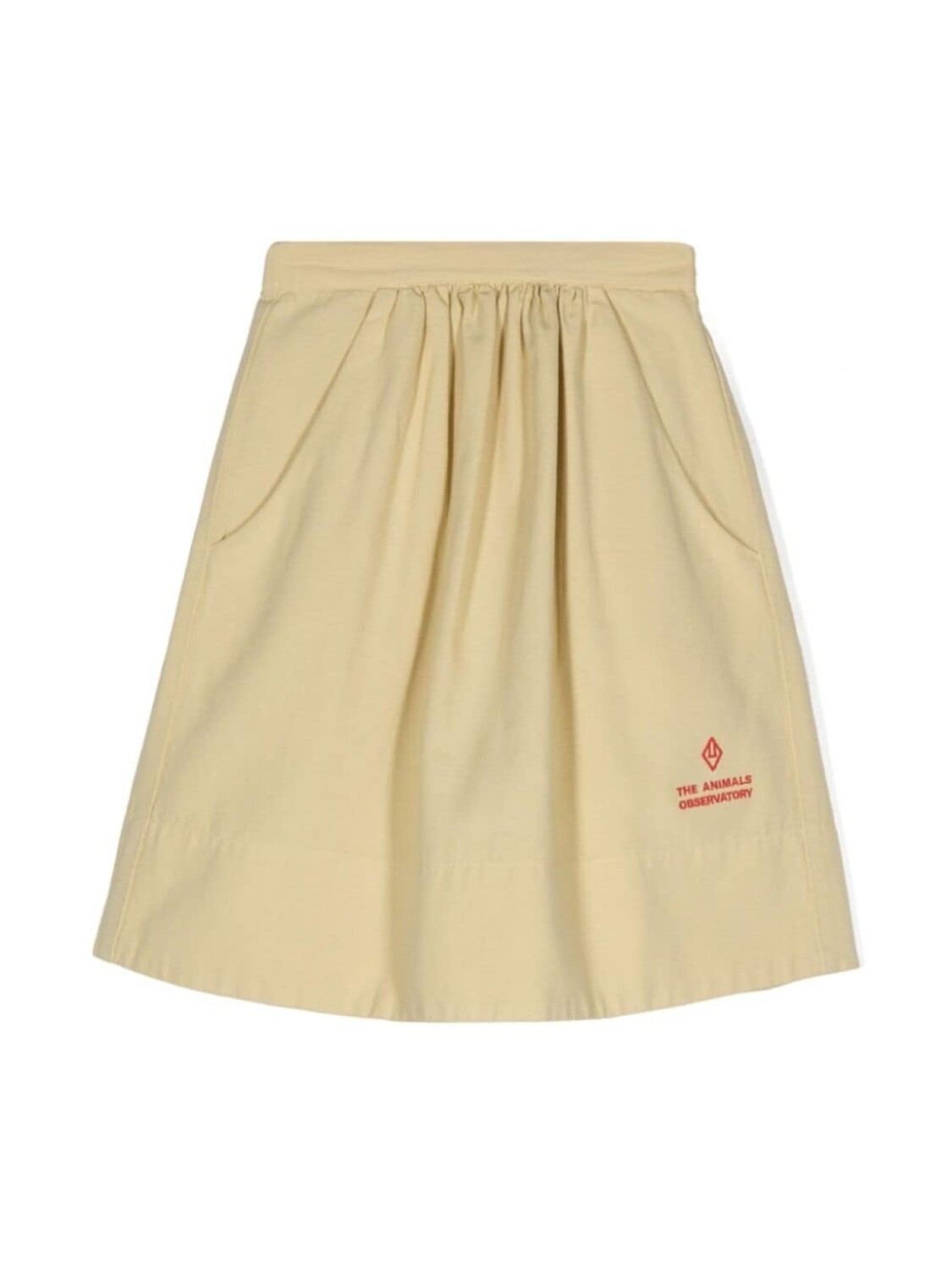 

The Animals Observatory юбка миди Sow с вышитым логотипом, желтый