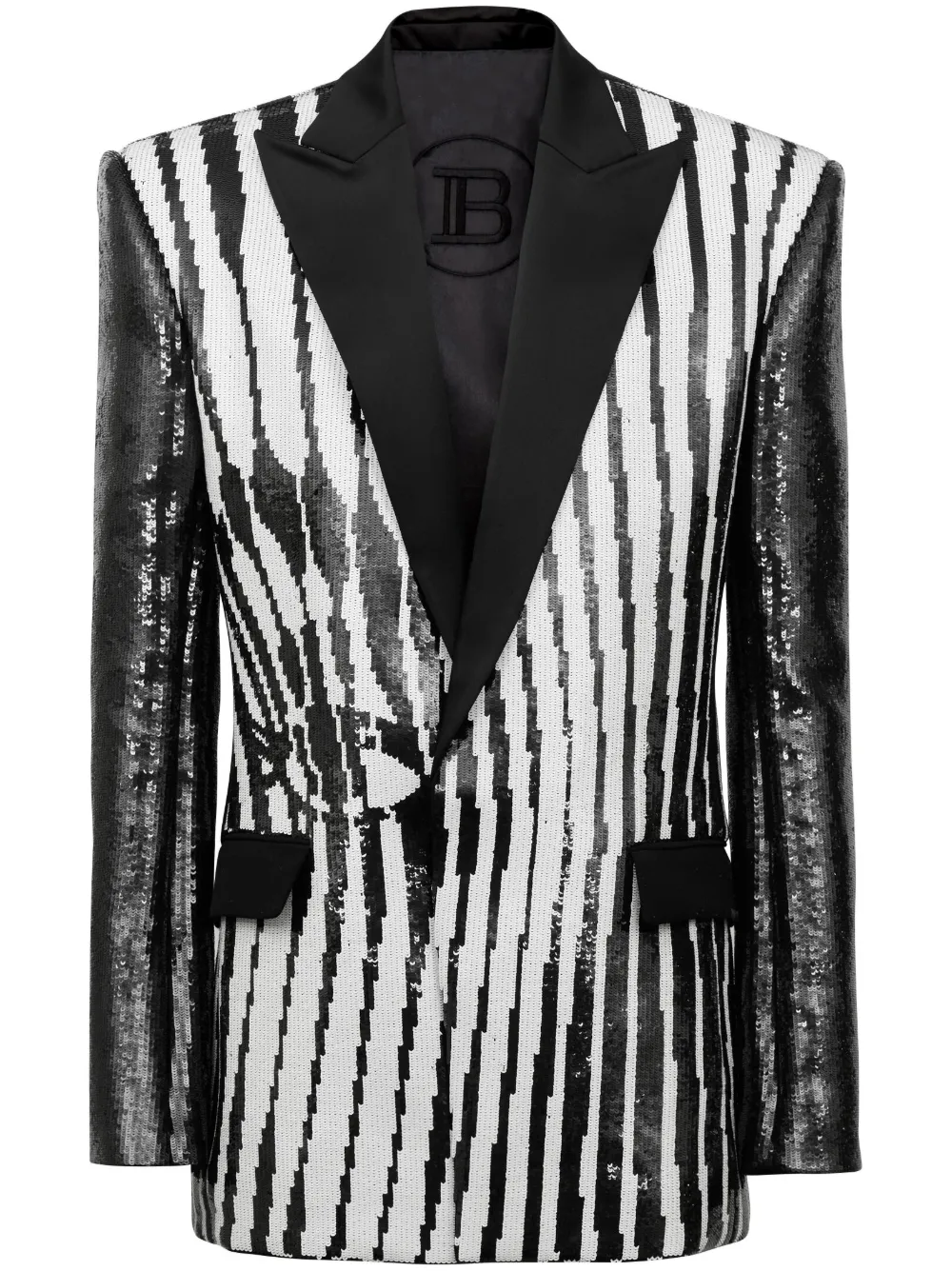 

Пиджак с вышивкой Balmain, черный