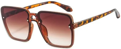 

Большие квадратные солнцезащитные очки в винтажном стиле для женщин, фиолетовые, зеленые, розовые, с защитой от УФ-излучения UV400, для мужчин и женщин MTZJH, Tea