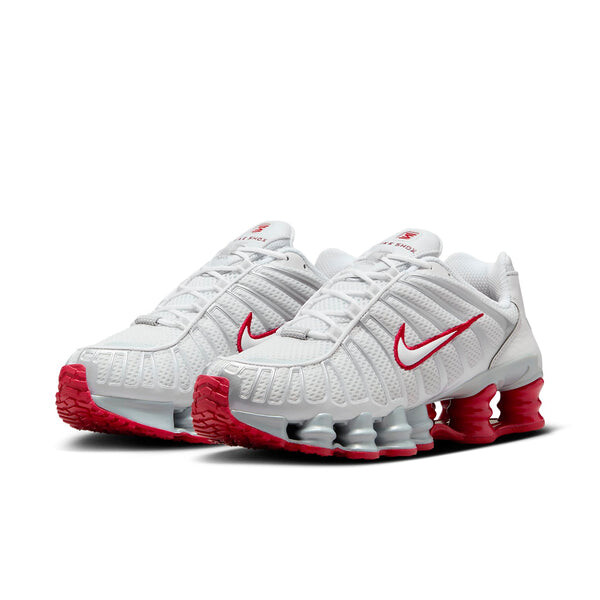 Кроссовки (WMNS) Nike Shox TL 'Platinum Tint', цвет platinum tint/gym red — фото 2