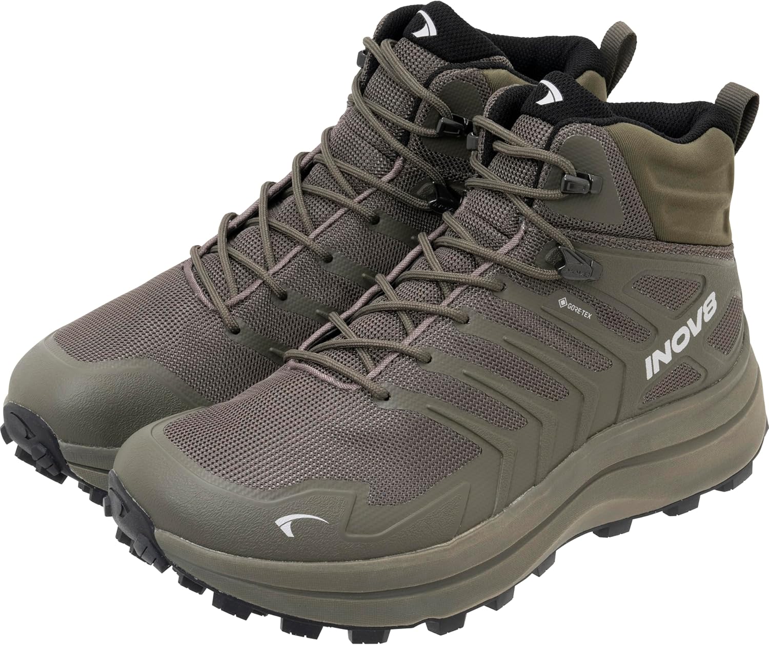 

Походные ботинки INOV8 Roclite MAX MID GTX MS, водонепроницаемые Gore-TEX, средней высоты, Khgr(no5ssz62m)