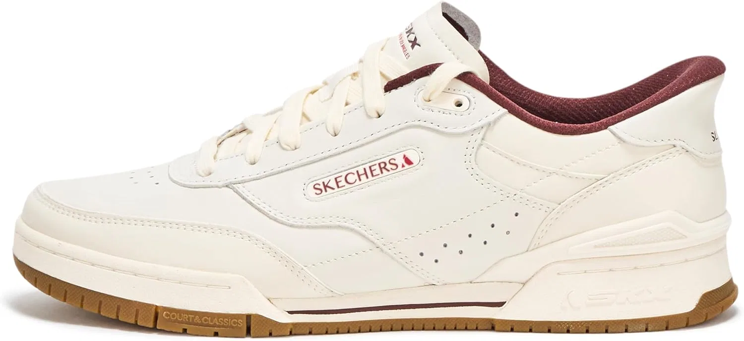 Мужские кроссовки Skechers Recoil Hands Free без шнурков, Natural Burgundy — фото 2