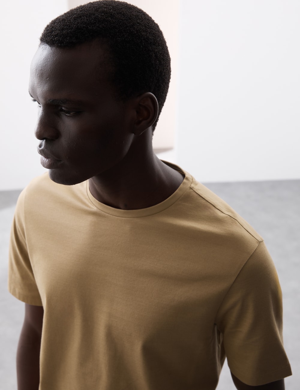 

Футболка с круглым вырезом из чистого хлопка Supima Autograph, светло-бронзовый