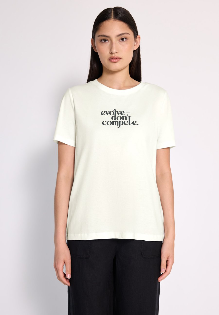 

Футболка Street One Studio Print T-shirt, Weiß/Off-White, Белый, Футболка Street One Studio Print T-shirt, Weiß/Off-White