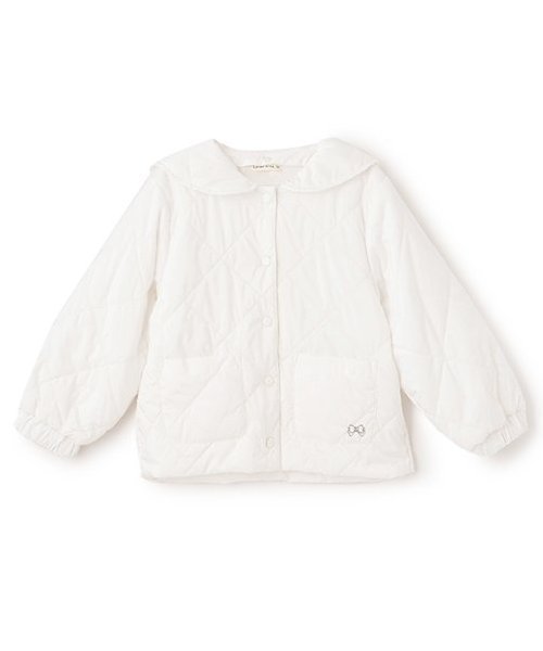 Стеганая блузона со съемным матросским воротником. Lycee Mine, off white