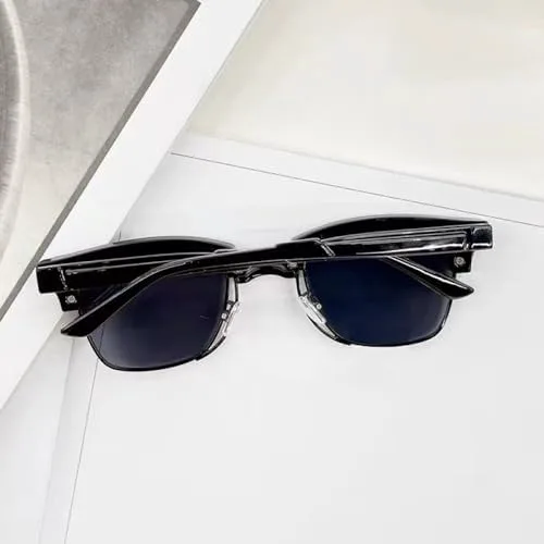 

Модные квадратные солнцезащитные очки для женщин в стиле ретро с прозрачными линзами и полуметаллической оправой для мужских очков MTZJH, Matte Black Green