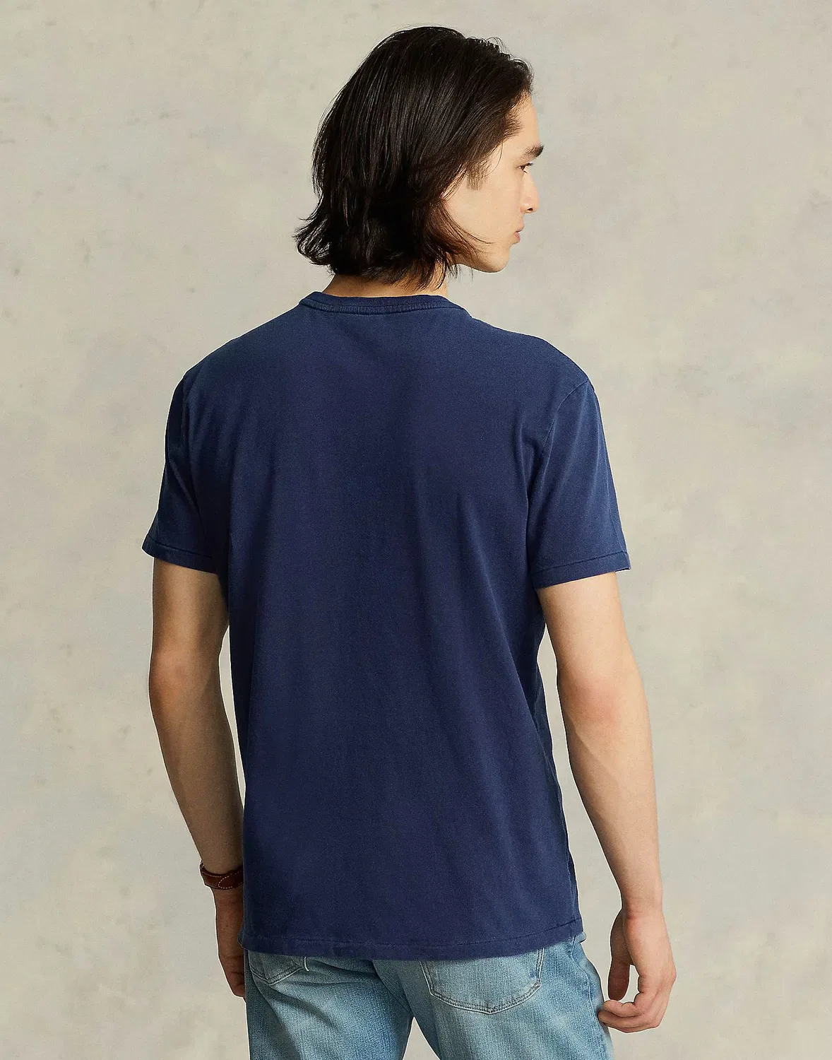 Футболка классическая POLO RALPH LAUREN синяя — фото 3