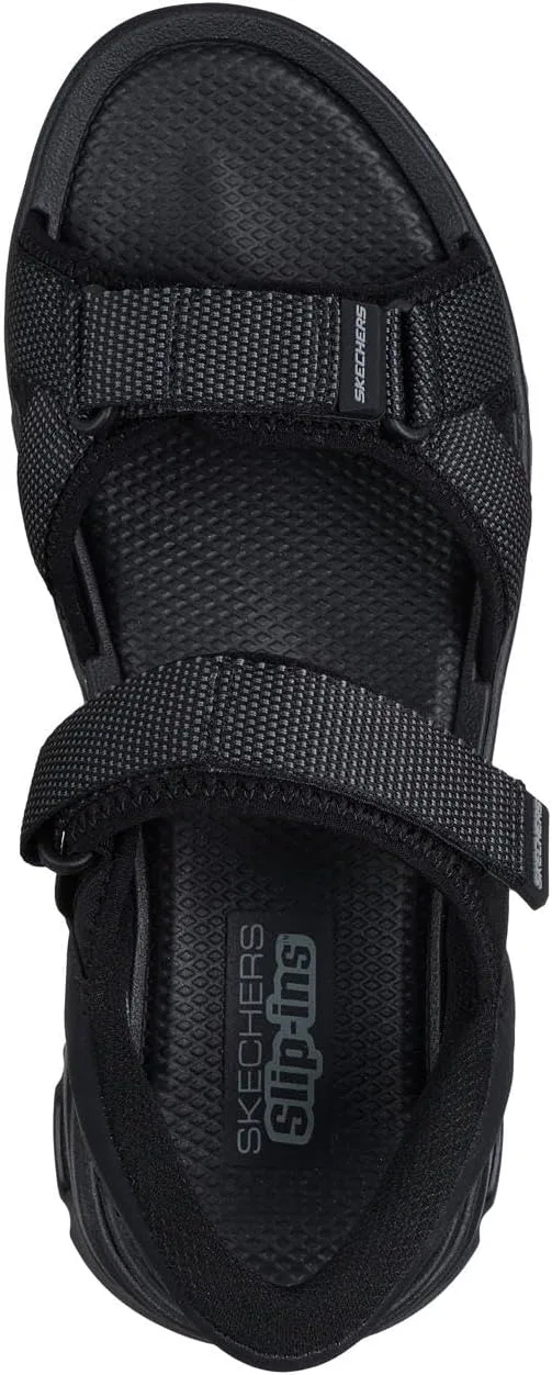 Мужские сандалии Skechers Glide-step Pro Sandal Salvo, Black Textile Pu — фото 3