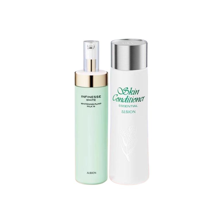 Набор для ухода за кожей AOERBIN Health Glass Skin Lotion с увлажнением и гидратацией 110мл+200г/330мл+200г ALBION — фото 4