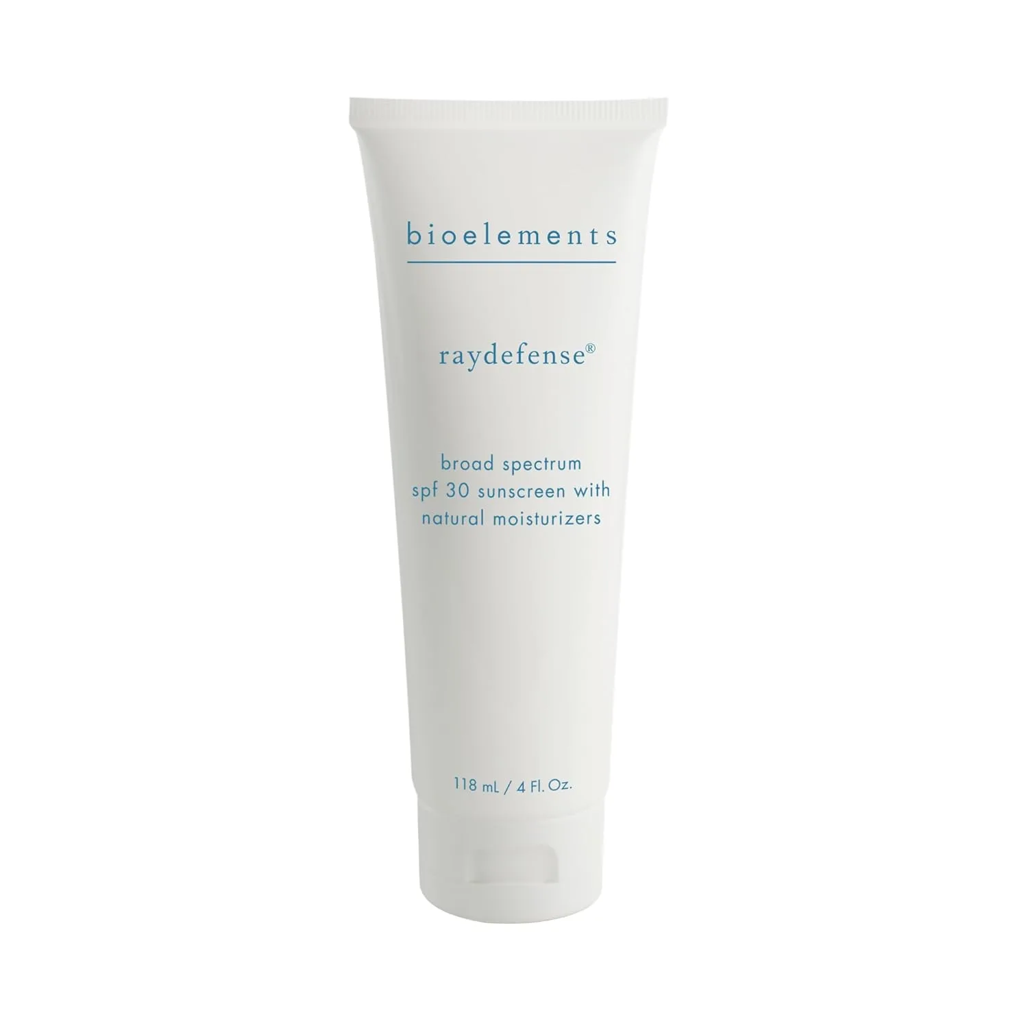 Bioelements RayDefense - 113 мл - Увлажняющий солнцезащитный крем широкого спектра действия SPF 30 для всех типов кожи - Веганский, без глютена - Не тестировался на животных