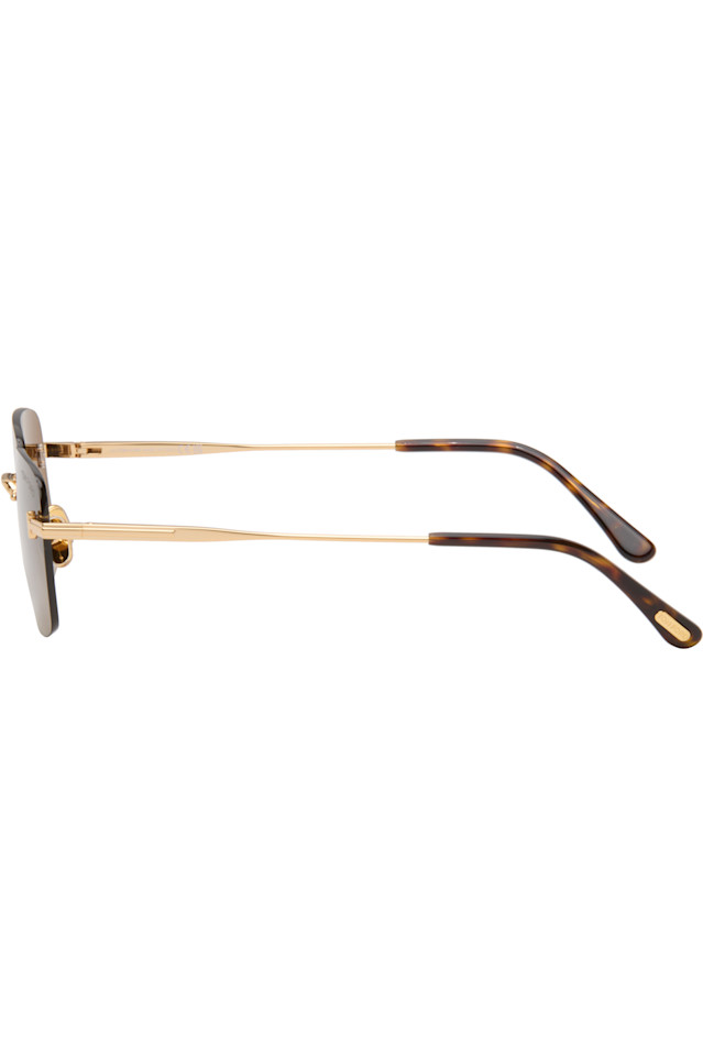Золотые солнцезащитные очки Джейк Tom Ford, Shiny Yellow Gold — фото 3