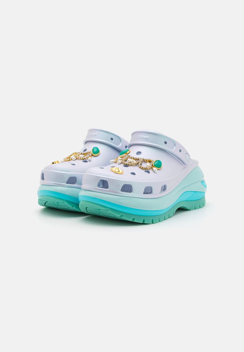 Сабо MEGA CRUSH SEA FRIENDS UNISEX Crocs, серебристого цвета