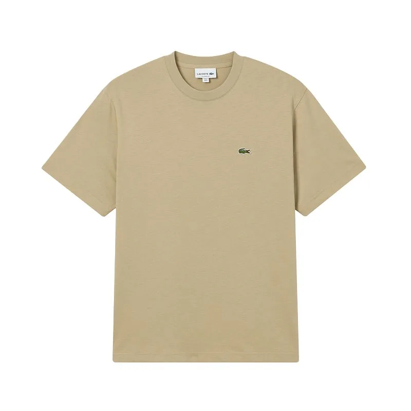 Футболка из хлопка с лого-патчем LACOSTE, 02S/Milk Coffee