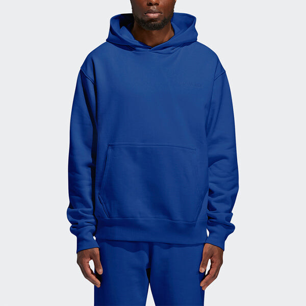 Толстовка adidas originals x Pw Basics Hood Embroidered Monogrammed Hooded Sweater Unisex Black, синий — фото 3