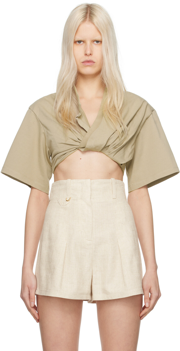 

Бежевая футболка Le T-Shirt Bahia Court Jacquemus