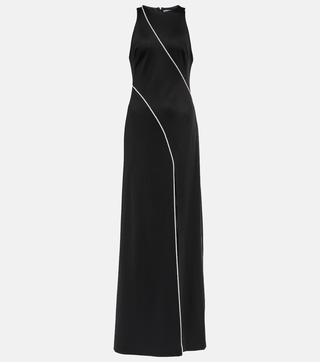 

Платье из джерси, украшенное кристаллами Galvan, черный